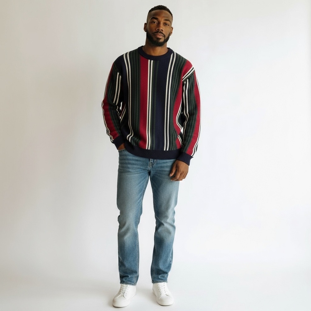 Vintage Woods & Gray Cotton Sweater